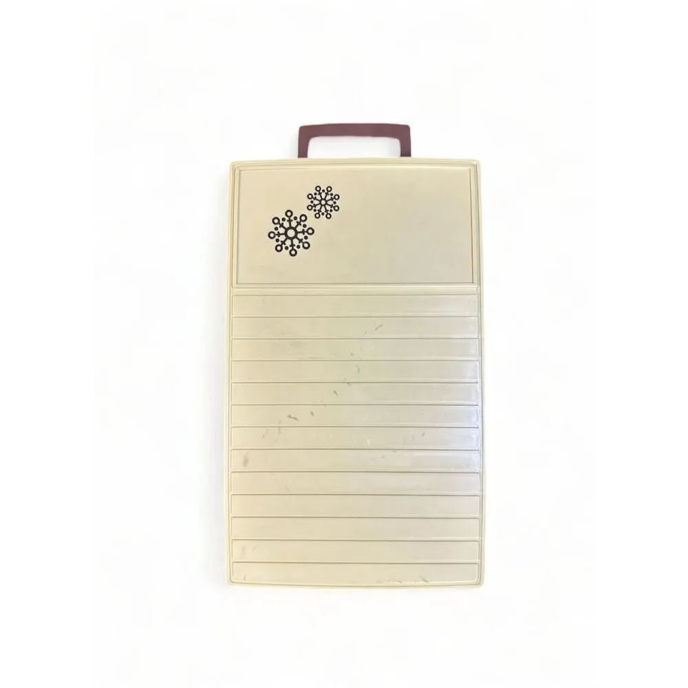 Vintage 1978 Rubbermaid Sidekick Cooler Snowflake Brown Plastic Handle Styrofoam